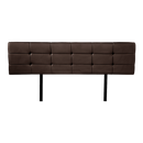 PU Leather King Bed Deluxe Headboard Bedhead - Brown-4