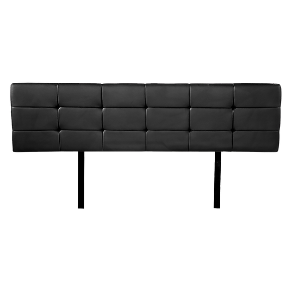PU Leather King Bed Deluxe Headboard Bedhead - Black