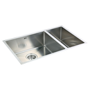 715x440mm Handmade Stainless Steel Undermount / Topmount Kitchen Sink with Waste-4