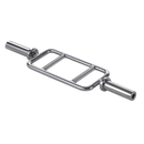 Chrome Olympic Tricep Bar Barbell Heavy Duty with Spring Collars-1