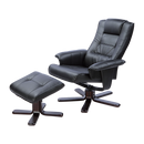 PU Leather Massage Chair Recliner Ottoman Lounge Remote-1