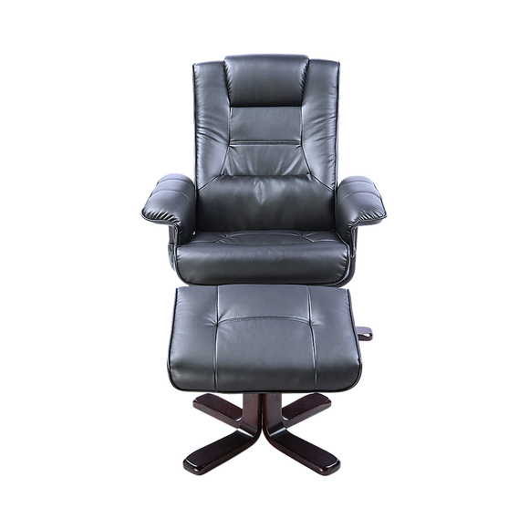 PU Leather Massage Chair Recliner Ottoman Lounge Remote