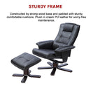 PU Leather Massage Chair Recliner Ottoman Lounge Remote-9