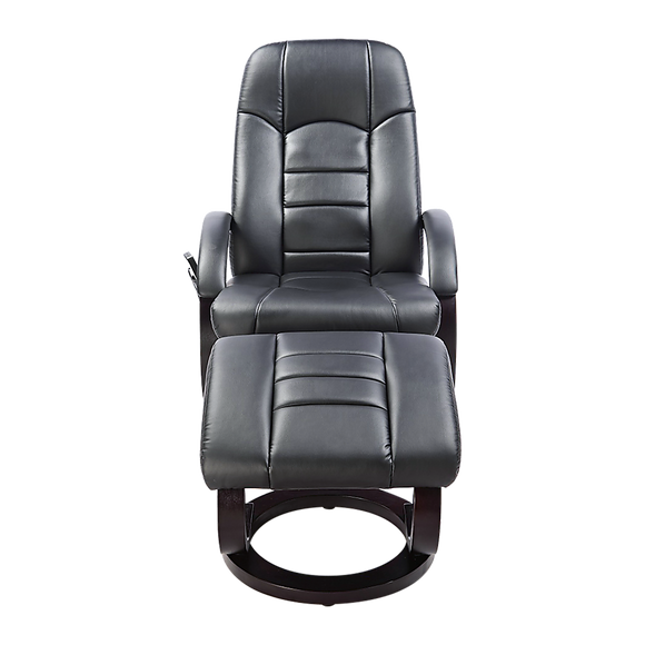 PU Leather Massage Chair Recliner Ottoman Lounge Remote