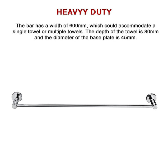 Classic Chrome Towel Bar Rail Bathroom