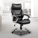 PU Leather Executive Office Chair – Ergonomic Swivel Computer Desk Chair in Black-2