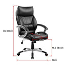 PU Leather Executive Office Chair – Ergonomic Swivel Computer Desk Chair in Black-8