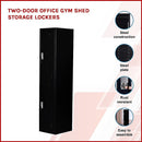 Two-Door Office Gym Shed Storage Lockers-3