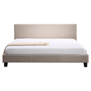 King Linen Fabric Bed Frame Beige-5
