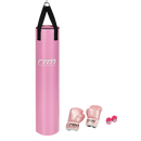 70lb Red Heavy Bag Kit Punching Boxing Bag Gloves Hand Wraps-1