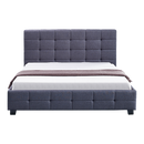 Linen Fabric Double Deluxe Bed Frame Grey-5