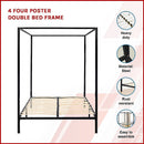 4 Four Poster Double Bed Frame-3