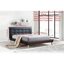 Double PU Leather Deluxe Bed Frame Black-8