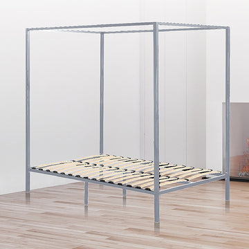 4 Four Poster Queen Bed Frame - 0