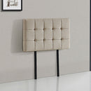 Linen Fabric Single Bed Deluxe Headboard Bedhead - Beige-5