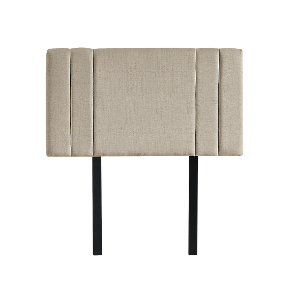 Linen Fabric Single Bed Deluxe Headboard Bedhead - Beige