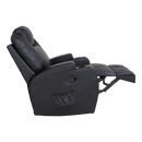 Black Massage Sofa Chair Recliner 360 Degree Swivel PU Leather Lounge 8 Point Heated-7