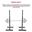 Pair of Adjustable Squat Rack Sturdy Steel Barbell Bench Press Stands GYM/HOME-11