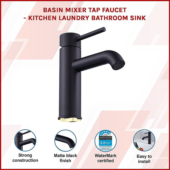 Basin Mixer Tap Faucet -Kitchen Laundry Bathroom Sink