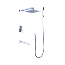 8" Rain Shower Head Straight Wall Arm Mixer Set Wall Bath Spout Outlet Tap-1