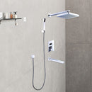 8" Rain Shower Head Straight Wall Arm Mixer Set Wall Bath Spout Outlet Tap-9