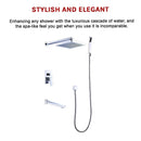 8" Rain Shower Head Straight Wall Arm Mixer Set Wall Bath Spout Outlet Tap-10