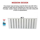 200mm Shower Head Square 304SS Polished Chrome Finish-12