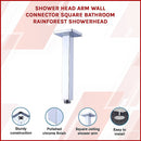Shower Head Arm Wall Connector Square Bathroom Rainforest ShowerHead-3