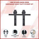 1.8m Sliding Barn Door Hardware Heavy Duty Sturdy Kit-3