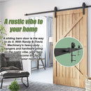 1.8m Sliding Barn Door Hardware Heavy Duty Sturdy Kit-5