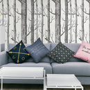 Wallpaper White Birch Tree Non-woven Wall Paper Roll-2