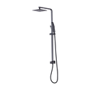 WELS 8" Rain Shower Head Set Square Dual Heads Faucet High Pressure Hand Held-1