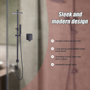 WELS 8" Rain Shower Head Set Square Dual Heads Faucet High Pressure With Mixer-10