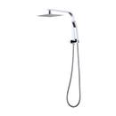 WELS 8" Rain Shower Head Set Square Dual Heads Faucet High Pressure Hand Held-1