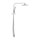 WELS 8" Rain Shower Head Set Square Dual Heads Faucet High Pressure Hand Held-9