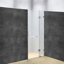 90 x 200cm Wall to Wall Frameless Shower Screen 10mm Glass By Della Francesca-2