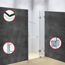 90 x 200cm Wall to Wall Frameless Shower Screen 10mm Glass By Della Francesca-4