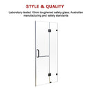 90 x 200cm Wall to Wall Frameless Shower Screen 10mm Glass By Della Francesca-5