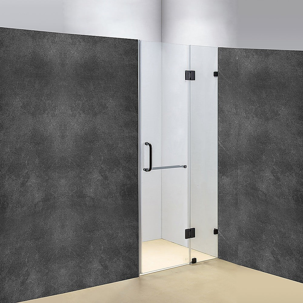 100 x 200cm Wall to Wall Frameless Shower Screen 10mm Glass By Della Francesca - 0