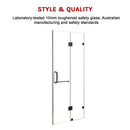 110 x 200cm Wall to Wall Frameless Shower Screen 10mm Glass By Della Francesca-5