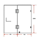 120 x 200cm Wall to Wall Frameless Shower Screen 10mm Glass By Della Francesca-6