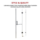 90 x 200cm Wall to Wall Frameless Shower Screen 10mm Glass By Della Francesca-5