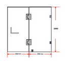 90 x 200cm Wall to Wall Frameless Shower Screen 10mm Glass By Della Francesca-6