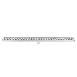 1000mm Bathroom Shower Stainless Steel Grate Drain w/Centre outlet Floor Waste Square Pattern
