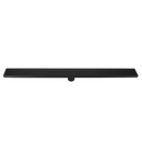 900mm Bathroom Shower Black Grate Drain w/Centre outlet Floor Waste Square Pattern-1