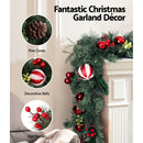 Jingle Jollys Christmas Garland with Wreath Set Ornaments Xmas Tree Decor-4