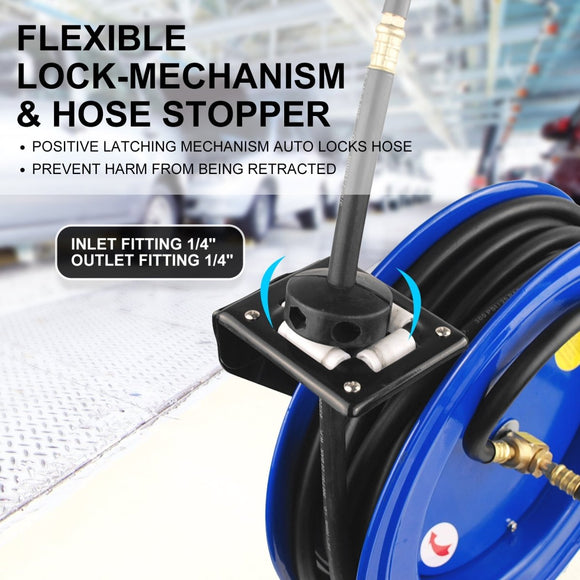 Air Hose Retractable Rewind Reel Automotive Industrial 15m - RnR Galore