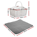 Alfresco 2 Person Picnic Basket Set Insulated Blanket Bag - RnR Galore