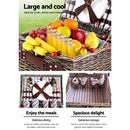 Alfresco 4 Person Picnic Basket Set Insulated Blanket Bag - RnR Galore