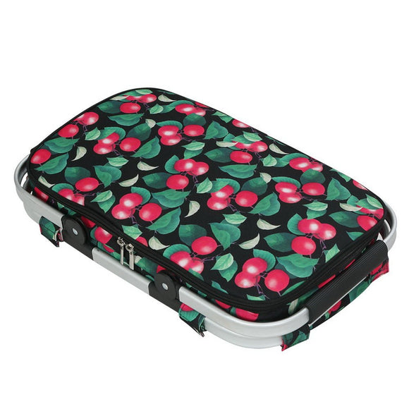 Alfresco Picnic Basket Folding Bag Hamper Insulated Storage Food Cover - RnR Galore